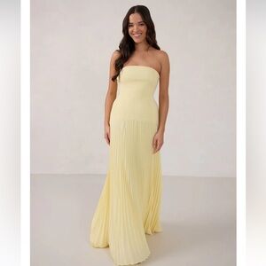 Park & Fifth Strapless Yellow Dress